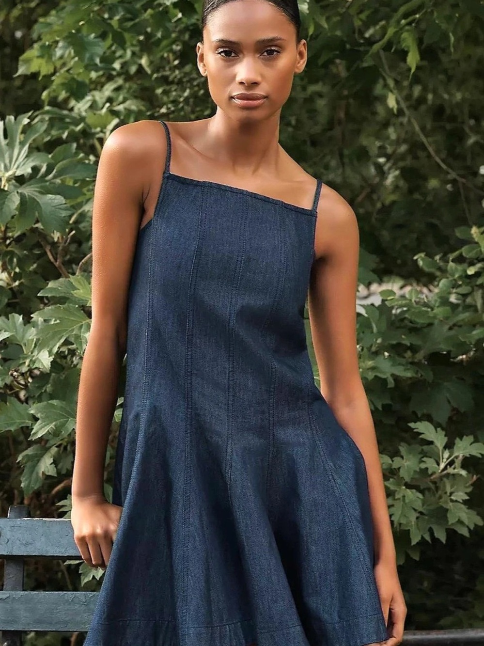 Anthropologie Denim A-Line Dress